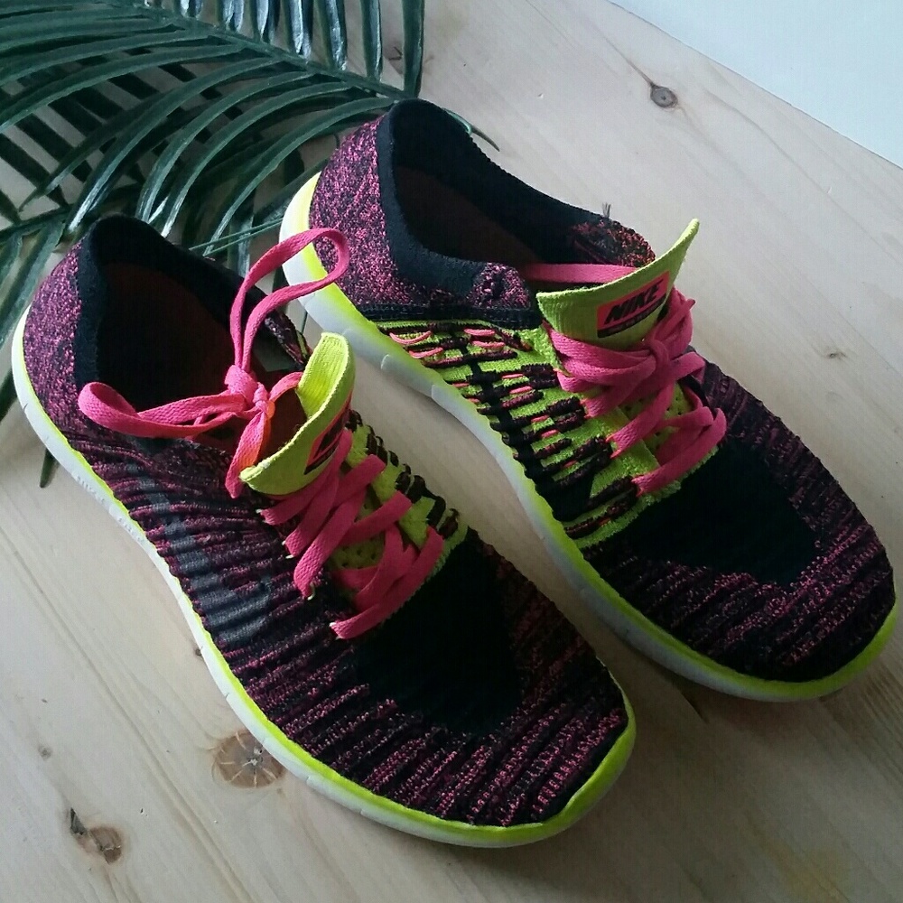 NIKE FREE RN FLYKNIT RUNNING SHOES GS